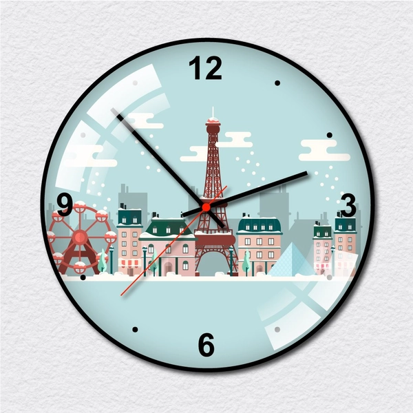 Đồng hồ vintage thành phố tuyết