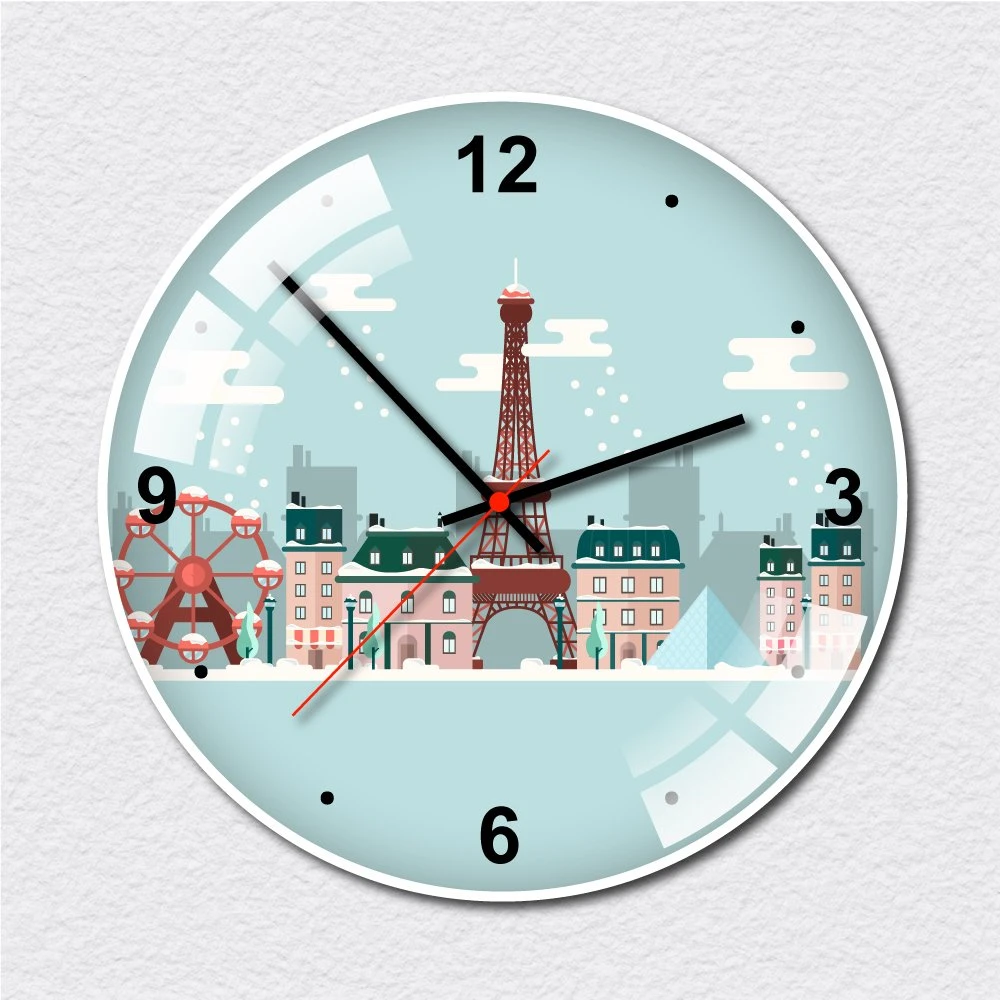 Đồng hồ vintage thành phố tuyết