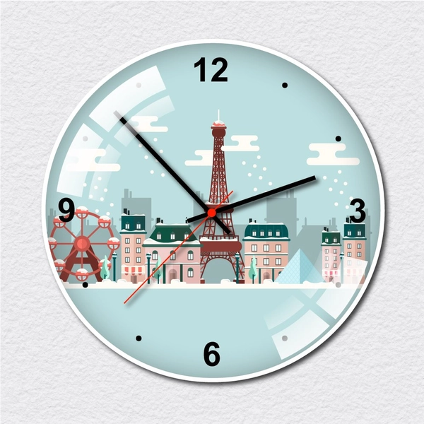 Đồng hồ vintage thành phố tuyết