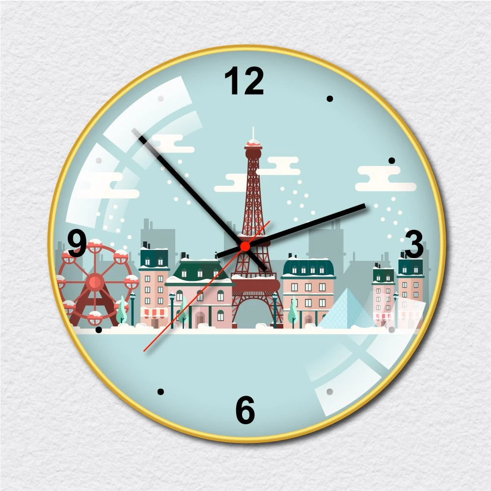 Đồng hồ vintage thành phố tuyết