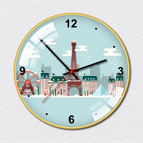 Đồng hồ vintage thành phố tuyết