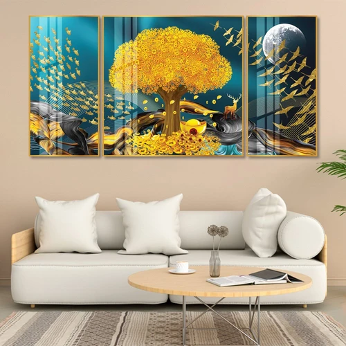 Tranh treo tường cây đồng tiền vàng 4