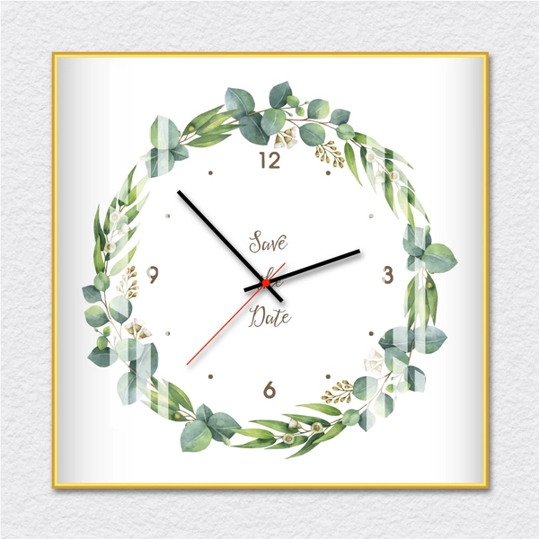 Đồng hồ vintage dây lá xanh 2