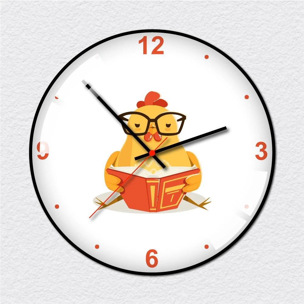 Đồng hồ vintage gà vàng đọc sách