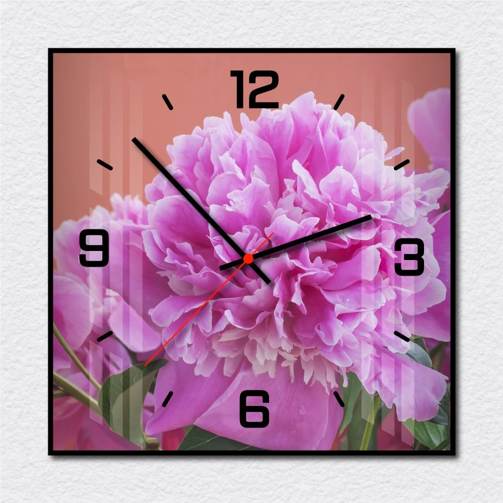 Tranh đồng hồ treo tường hoa hồng nở rộ