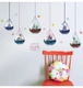 Decal dán tường chậu cây thủy tinh dây treo
