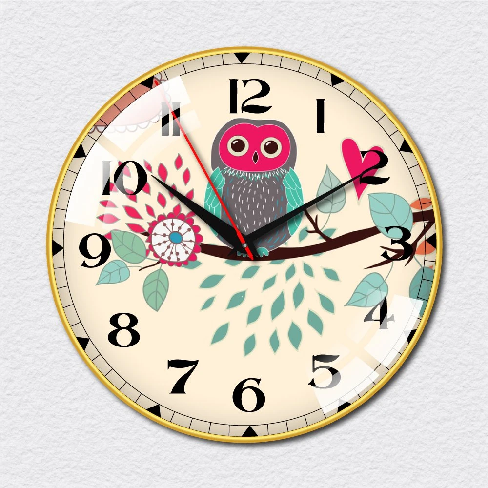 Đồng hồ vintage chim cú màu hồng