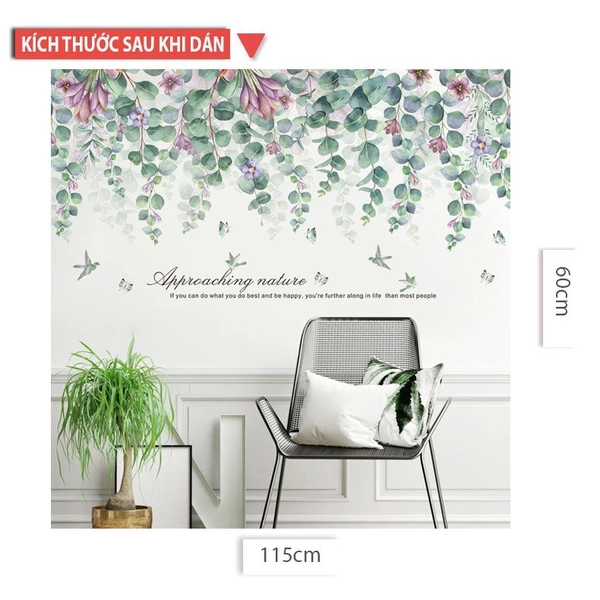 Decal dán tường giàn lá dây leo