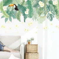 Decal dán tướng giàn lá xanh và chim tucan