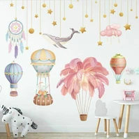 Decal dán tường khinh khí cầu sắc màu 3