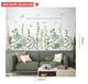 Decal dán tường lá xanh và bướm