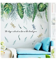 Decal dán tường giàn lá xanh treo tường 2