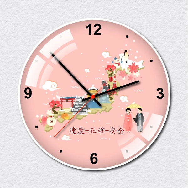 Đồng hồ vintage bản đồ du lịch Nhật Bản