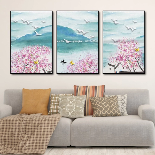 Tranh Treo Tường Phong Cảnh Non Nước Hữu Tình