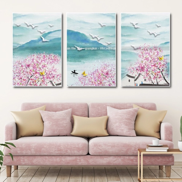 Tranh Treo Tường Phong Cảnh Non Nước Hữu Tình