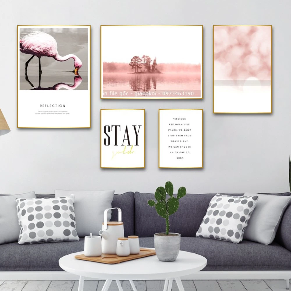 Tranh Treo Tường Hồng Hạc 3