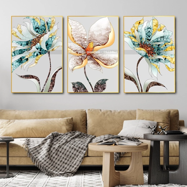 Tranh Treo Tường Nghệ Thuật Hoa Đa Sắc Mẫu 1