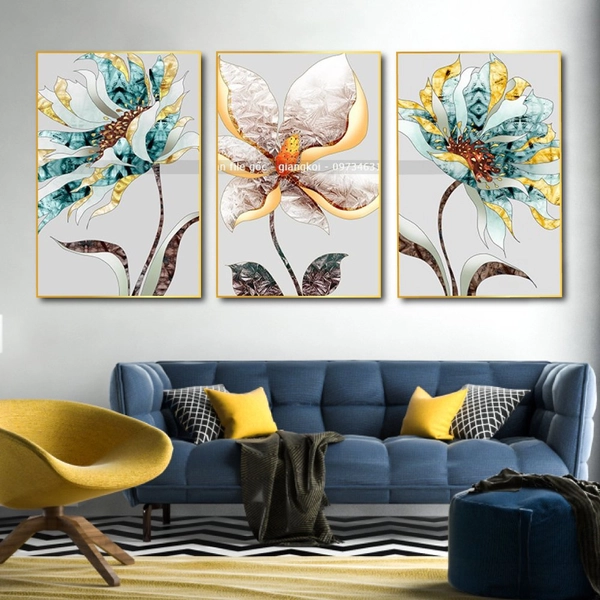 Tranh Treo Tường Nghệ Thuật Hoa Đa Sắc Mẫu 1