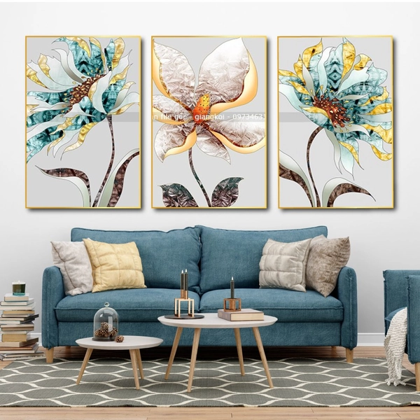 Tranh Treo Tường Nghệ Thuật Hoa Đa Sắc Mẫu 1