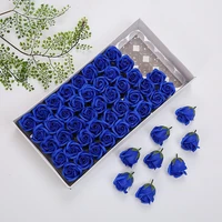 Hộp Hoa Hồng Sáp Thơm Màu Xanh Đậm hộp 50 cái