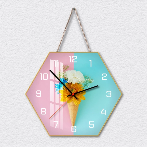 Tranh Đồng Hồ Hoa Hồng Rực Rỡ