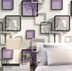 10m Giấy Dán Tường Cây Ô Vuông Màu Tím