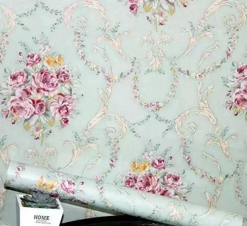 Giấy Dán Tường Họa Tiết Hoa Cuộn 0,45x10m