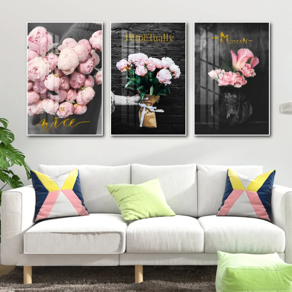 Tranh Treo Tường Hoa Mẫu Đơn Hồng 3