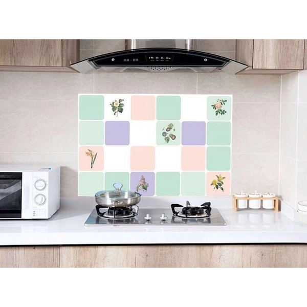 Decal bếp những ô màu sắc khổ 0,6x1m