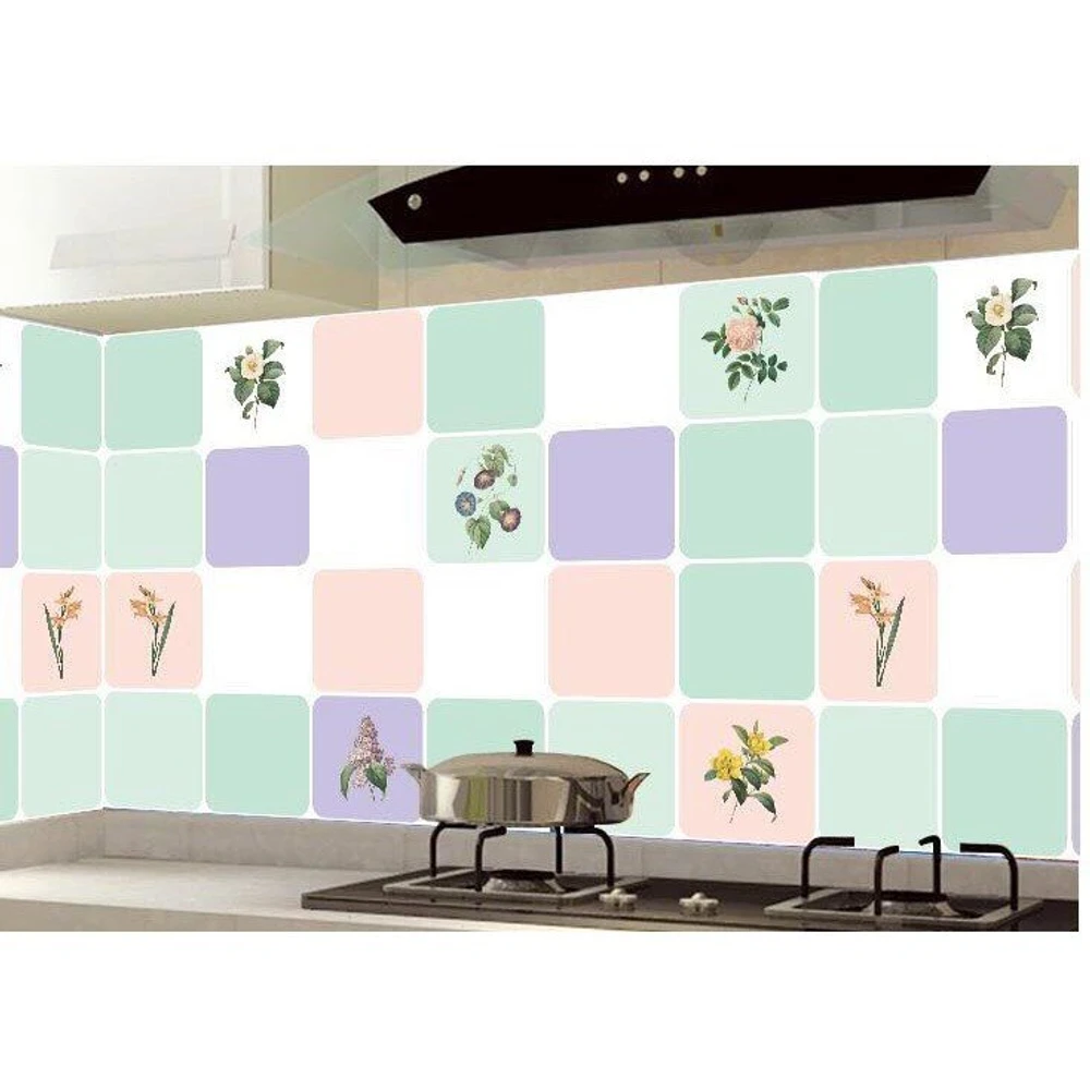 Decal bếp những ô màu sắc khổ 0,6x1m