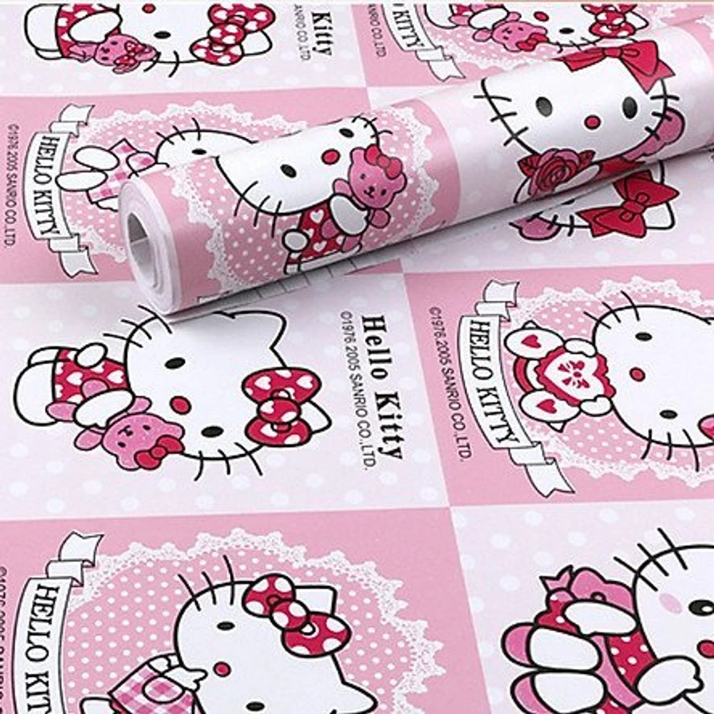 10m Giấy Dán Tường Hello Kitty 2 Ô Màu