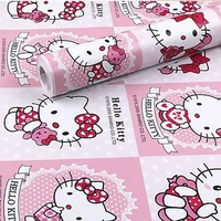10m Giấy Dán Tường Hello Kitty 2 Ô Màu