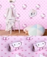 10m Giấy Dán Tường Hello Kitty Họa Tiết Nơ