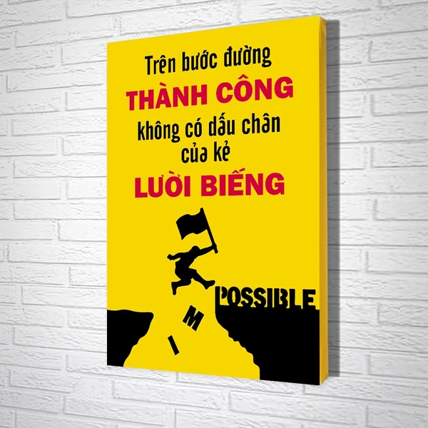 Tranh văn phòng trên bước đường thành công không có dấu chân của kẻ lười biếng