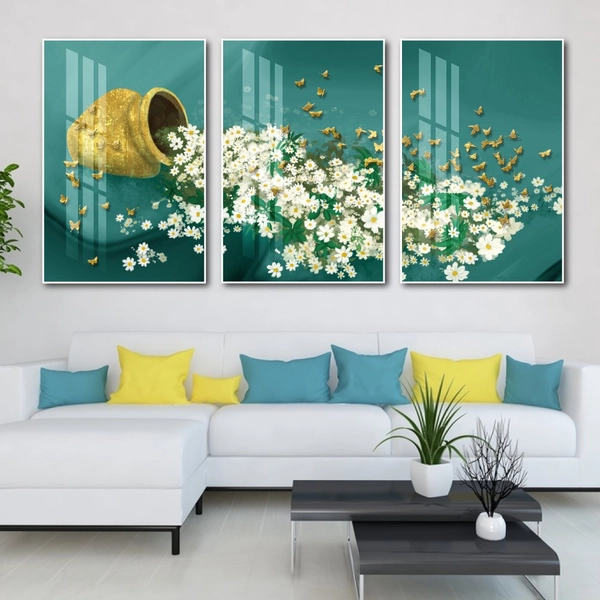 Tranh Treo Tường Cúc Họa Mi Trắng Tinh Khôi