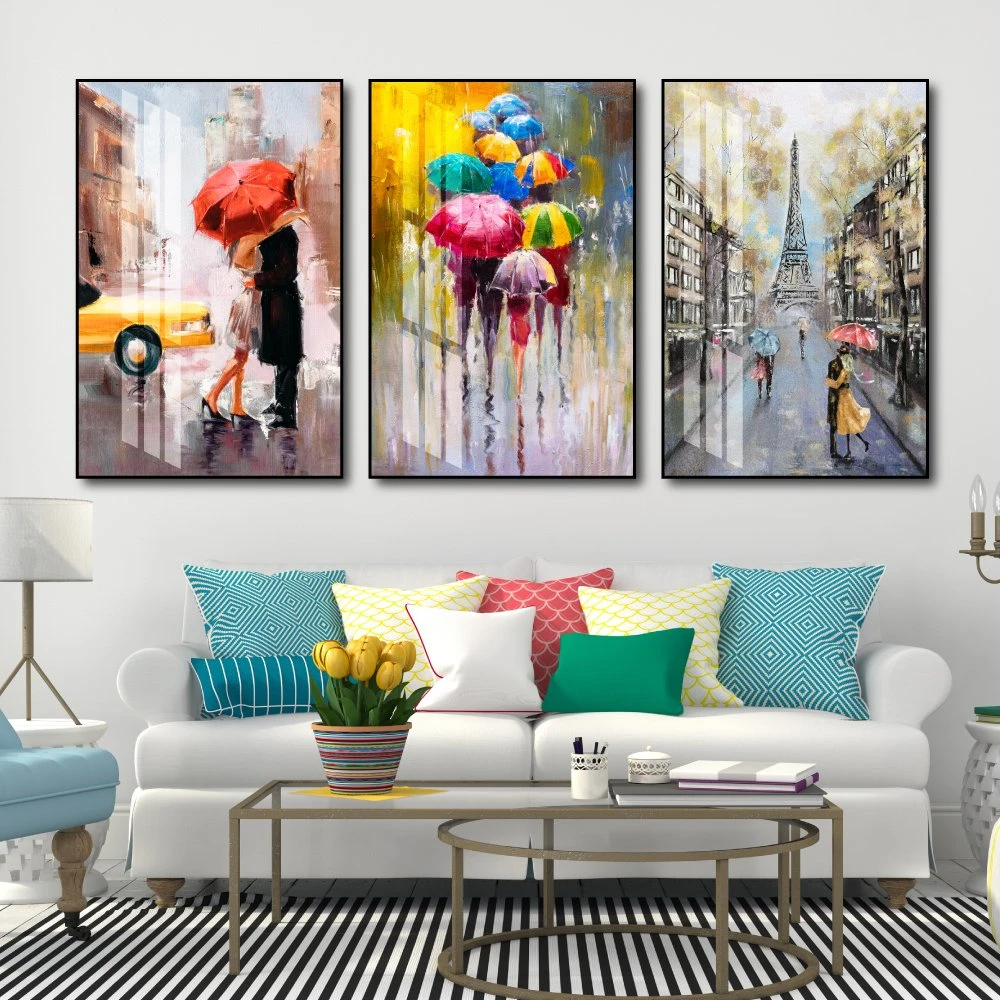 Tranh Nghệ Thuật Trừu Tượng Góc Phố Yêu Thương