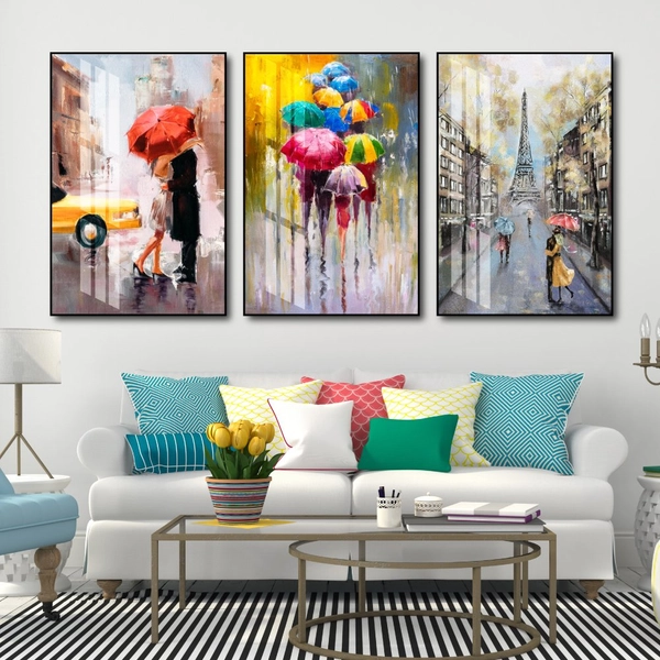 Tranh Nghệ Thuật Trừu Tượng Góc Phố Yêu Thương