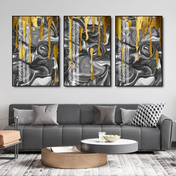 Tranh nghệ thuật trừu tượng sóng ngầm