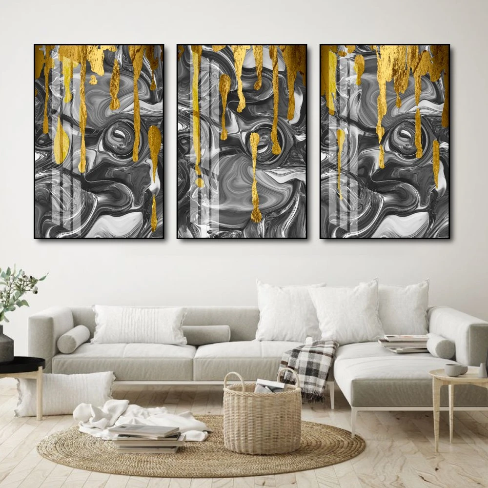 Tranh nghệ thuật trừu tượng sóng ngầm