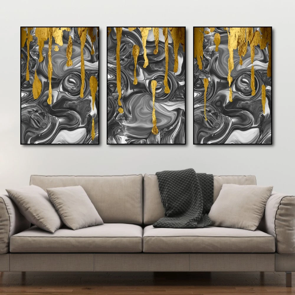 Tranh nghệ thuật trừu tượng sóng ngầm