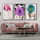 Tranh treo tường nghệ thuật hoa hồng tím