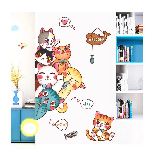 Decal dán tường những bé mèo