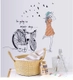 Decal dán tường Cô gái và xe đạp