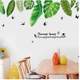 Decal dán tường lá xanh nghệ thuật 3