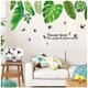Decal dán tường lá xanh nghệ thuật 3