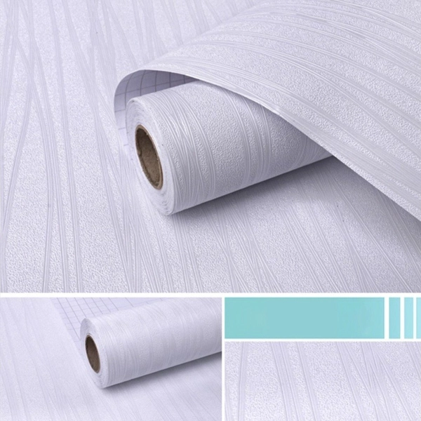10m Giấy dán tường cuộn chỉ màu trắng khổ 0,45m