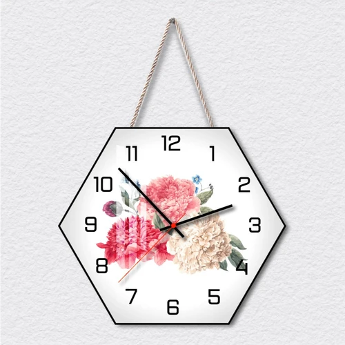 Tranh Đồng Hồ Hoa Mẫu Đơn 2