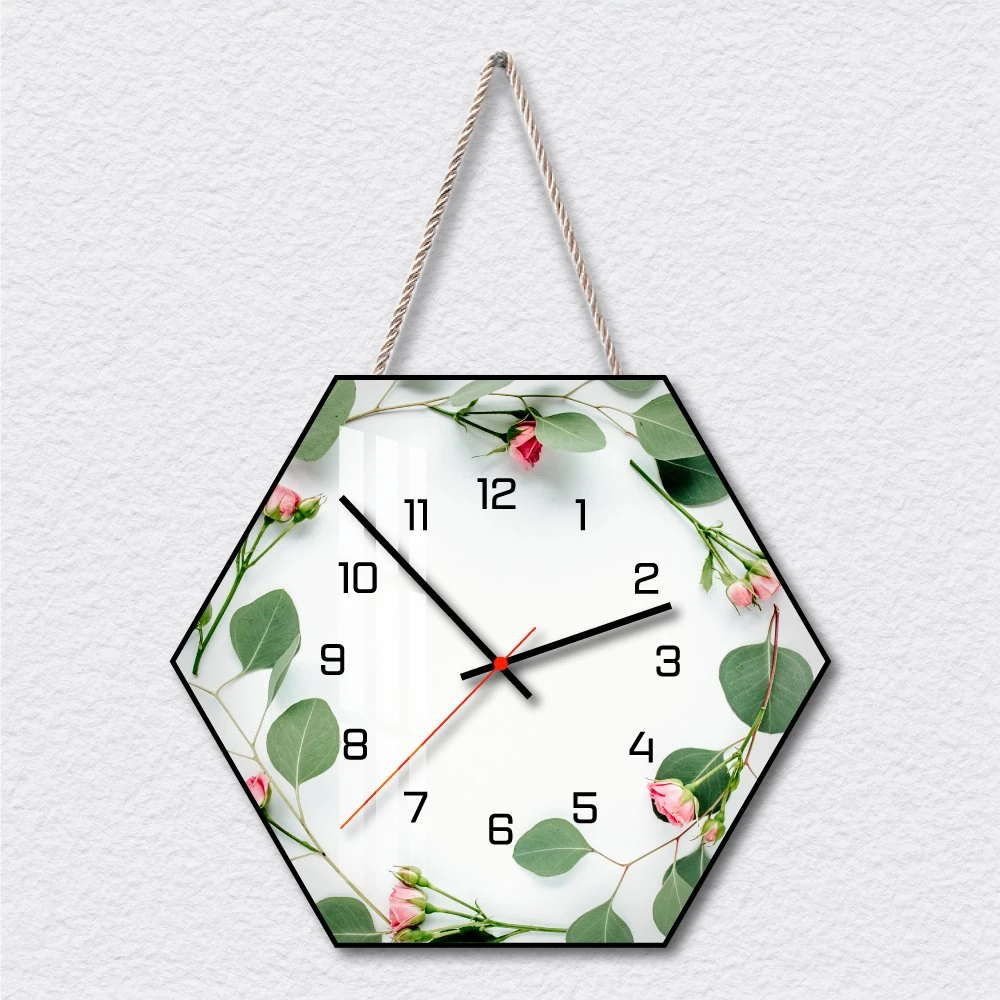 Tranh Đồng Hồ Vòng Hoa Vintage