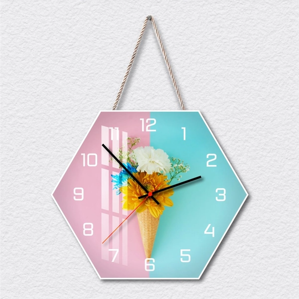 Tranh Đồng Hồ Hoa Hồng Rực Rỡ