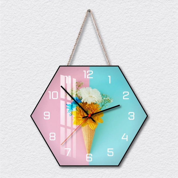 Tranh Đồng Hồ Hoa Hồng Rực Rỡ